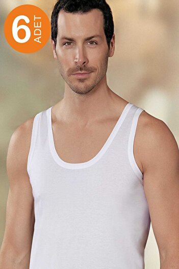 Şahinler Men's Mixed Pack of 6 100% Cotton Undershirt Me002-me005