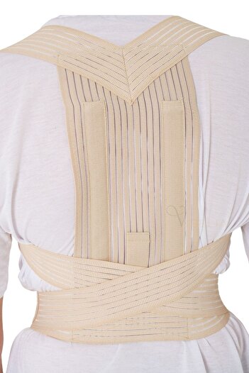 Viselia Upright Posture Corset Double Underwire Cream Fishing Line String Anti-Humpback Waist Back Corset