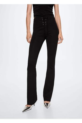 MANGO Woman Tie Detailed Trousers