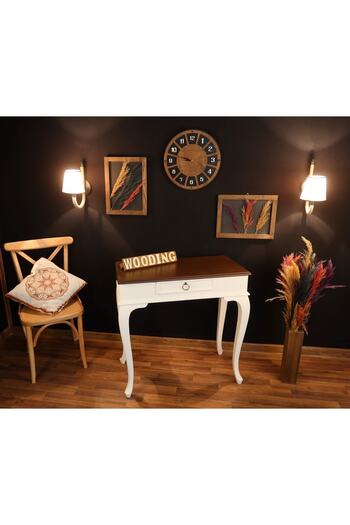 Wooding Mobilya Wooding 80 Cm Çekmeceli Masif Beyaz Ceviz Dresuar