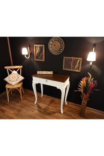 Wooding Mobilya Wooding 80 Cm Çekmeceli Masif Beyaz Ceviz Dresuar