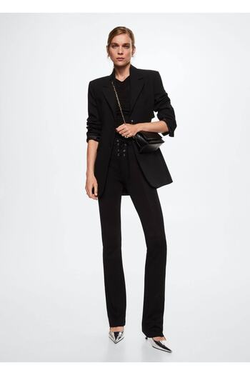 MANGO Woman Tie Detailed Trousers