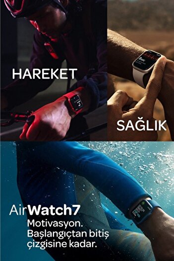 TECHNOMEN Airm7 Max Akıllı Saat Kablosuz Şarj 2 Tuş Aktif Konum Takip Siri Sesli Mesaj Yazma 1,92'' Geniş Ekrn