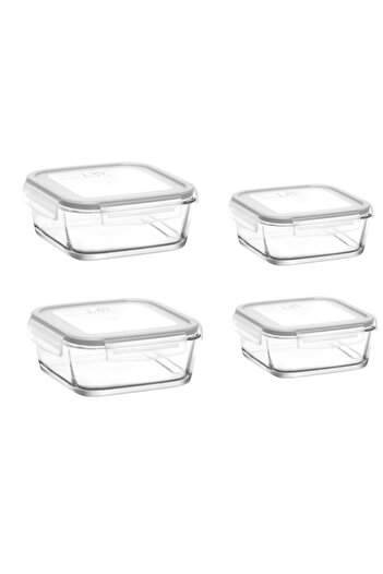 LAV White Storage Container 2 Pieces 1150Cc and 720Cc