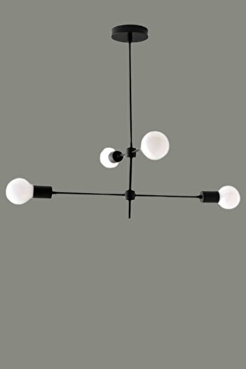 BSA LIGHTING Simge 4'lü Siyah Avize