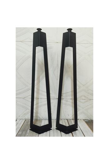 AS DESİGN Set of 2 Decorative Metal Hairpin Table Legs
