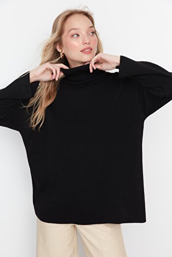 Trendyol Collection Pulover negru cu croiala lata - TWOAW23KZ00206