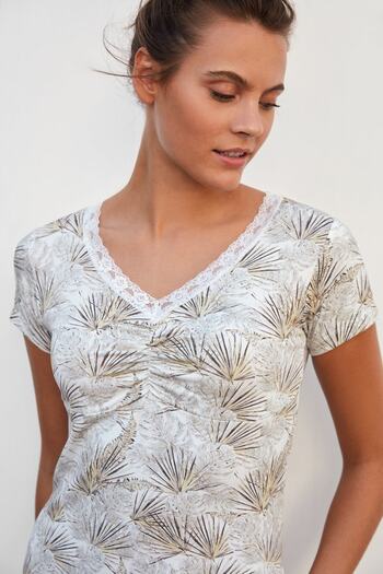 Catherine's Palm Tree Pattern Midi Dress