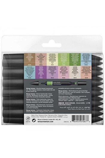 Winsor Newton Winsor & Newton: Promarker Manga Steampunk Set 2 : 12 Colors + Blender