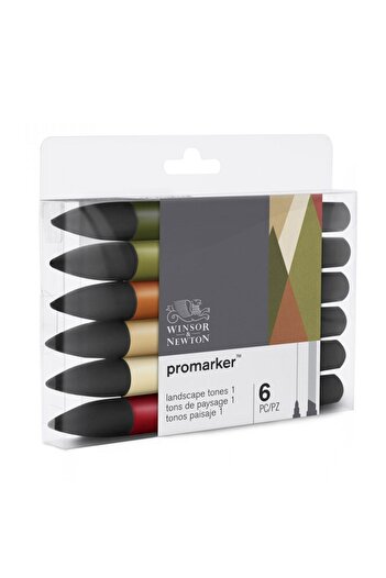 Winsor Newton Winsor & Newton: Promarker Landscape Tones Set 1 : 6 Colors