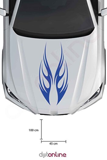 Dijitonline Autocolant Tribal Bandă Capot Auto Autocolant Auto 100x45 Cm