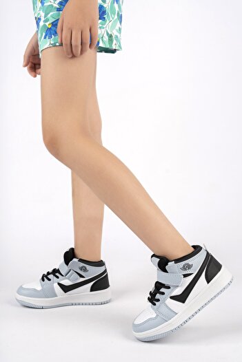 Moda Kadıköy Siyah - Çocuk Bebe Mavisi Bilekli Sneakers