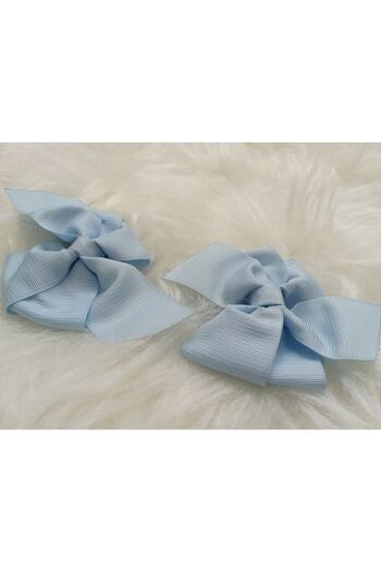 Sare Çocuk Giyim 2-Piece Ribbon Bow Satin Buckle Clip Handmade Sturdy Buckle