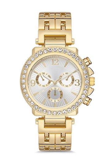 Twelve Women's Gold Color Wristwatch
