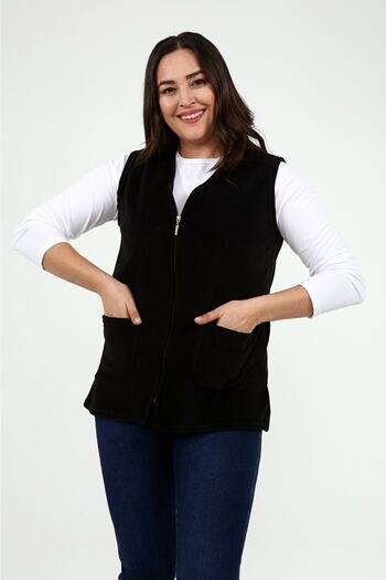 Nehir tekstil Unisex Black Fleece Vest