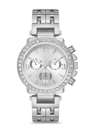 Twelve Women's Silver Color Wristwatch