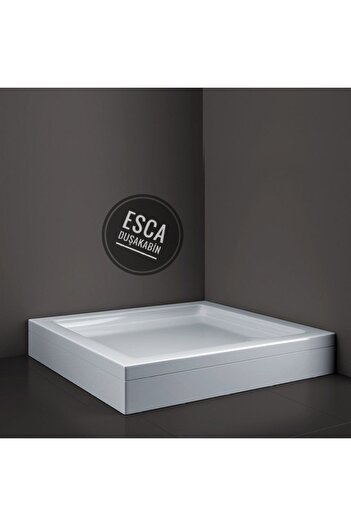 Esca 90x90 Kare Panelli Duş Teknesi H-15 Cm Yükseklik Kaliteli Sert Akrilik - Duşakabin