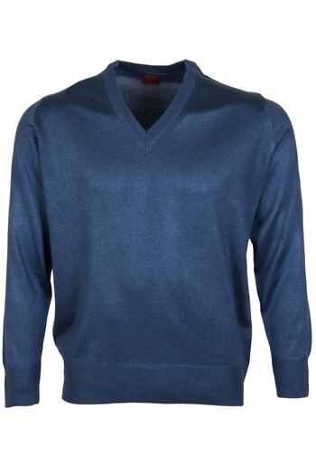Modarar Men's Woolen Sweater V-Neck Regular Classic Cut Blue Rar00376