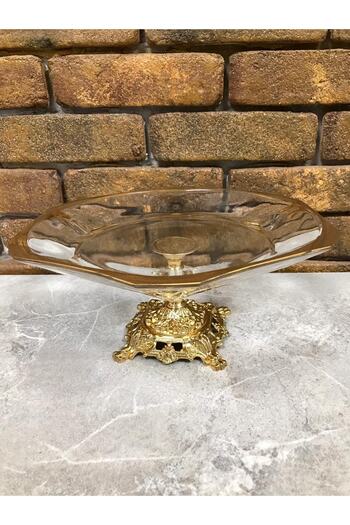 Santara Avangarde Gold Döküm Ayaklı Gold Yaldızlı Büyük Boy Sunumluk