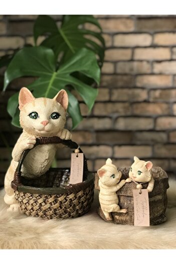 Luthien Coffee-Cream Colored Flower Pot and Fruit Pot Set