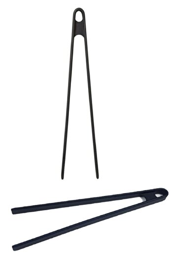 Casa Milano Silicone Tongs Black