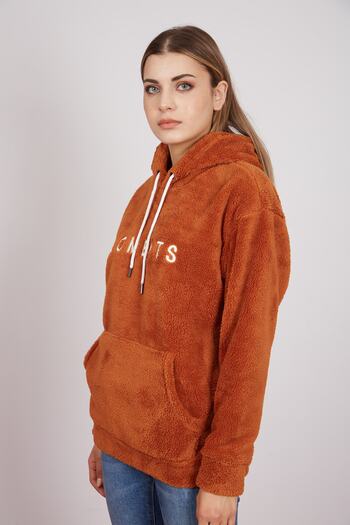 Eazy Co Eazy - Wellsoft Teddy Unisex Kahverengi Oversize Світшот