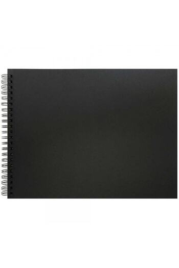 Winsor Newton وينسور آند نيوتن: كتاب رسم حلزوني أسود بغطاء صلب: 180 جرام (40 ورقة) : 30 × 38 سم