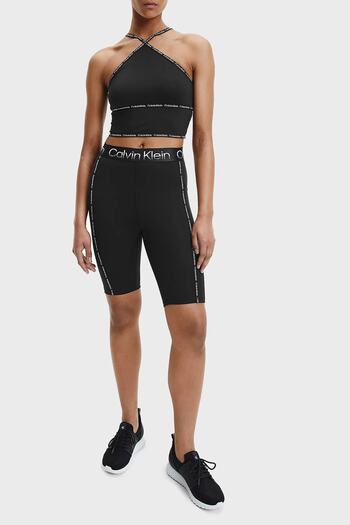 Calvin Klein With Logo Elastic Waistband High Waist Biker Sports Leggings Womens Leggings 00Gws2S812 Bae