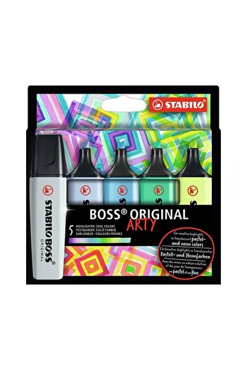 Stabilo Stabilo Boss Original Arty Card 5 Cool Color Highlighter Pen 5-Pieces