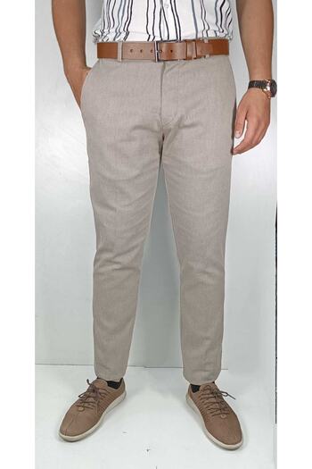Bomonti Men's Flexible Honeycomb Patterned Cotton Takok Trousers