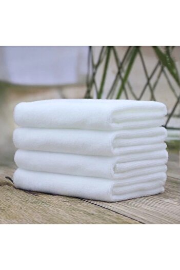 CottonTherapy Eco Set of 4 50x80cm White Cotton Towels