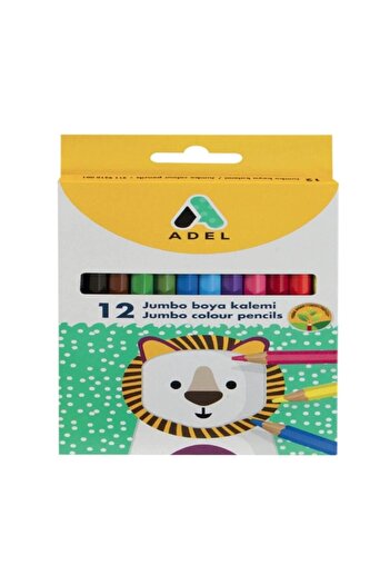 Adel Jumbo Hexa Cornered Dry Paint Pen Full Size 12 Colors2119510001