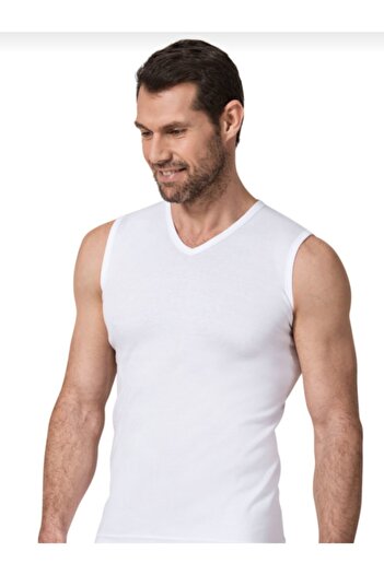 Namaldı Ribana Men's Sleeveless V-Neck Undershirt White New Season