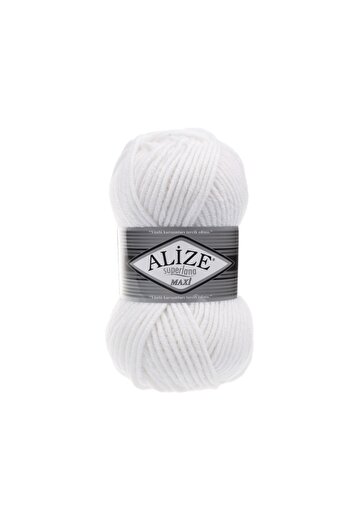 Alize Λευκό Superlana Maxi - 55 (Συσκευασία 5)