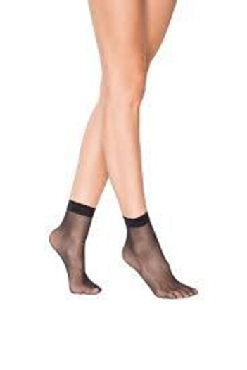 Penti 2-Piece Women's Black Semi-Shiny Thin Dance Socket Socks