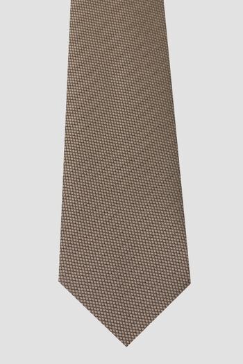 ALTINYILDIZ CLASSICS Men's Brown Standard Ft Patternless Brown Classic Tie