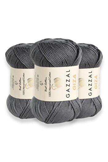 Gazzal Giza 50gr 3 Pack Amigurumi Mercerized Cotton Hand Knitting Yarn Taka Yarn (2455)