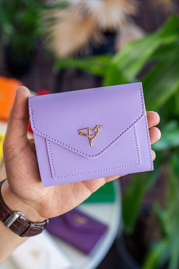 Garbalia Columbia Vegan Leather Mini Lilac Women's Wallet with Coin Compartment and Loose Card Holder