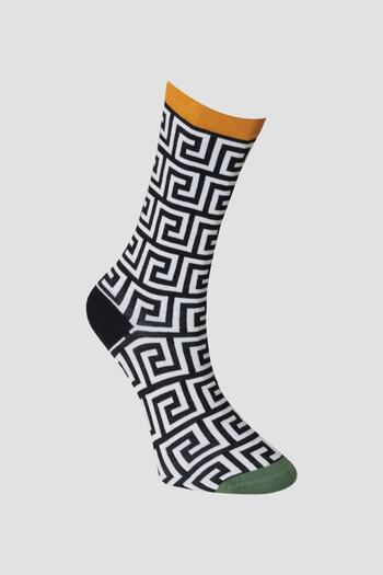 ALTINYILDIZ CLASSICS Men's White Patterned Socks