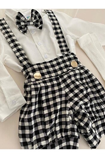tubibebe Excludes Shirt. Plaid Shorts Model Special Day Costume (SALOPET BOW TIE AND SOCKS - EXCLUDES SHIRT.)