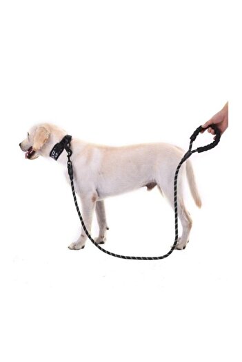 Dream Plus Black Reflective Walking Leash - 130 cm Rope for Medium and Large Dogs