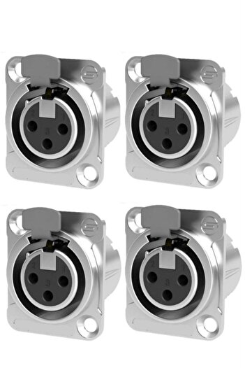 Hepa-Merz Hepa Merz Sfc-sr12-4x Xlr Θηλυκό στήριγμα Canon 3 ακίδων Xlr Σύνδεσμος σασί (4 τεμ.)