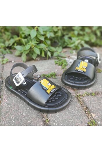 GEZER Black Figured Heated Sandals