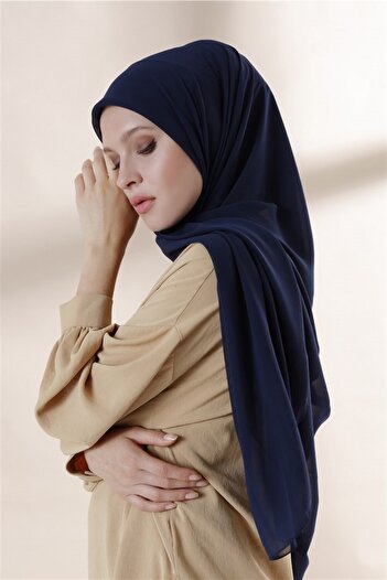 Differenza Navy Blue Chiffon Scarf