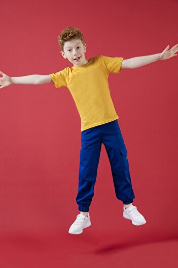 Çiggo Kids 3'lü Düz Unisex Pamuklu Basic Penye Tişört Set