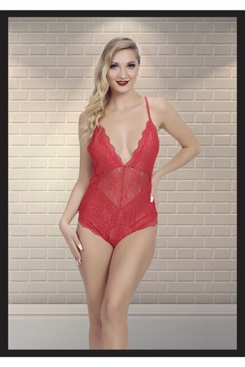 Didolim Women's Lace Detailed Fancy New Model Babydoll Night Costume