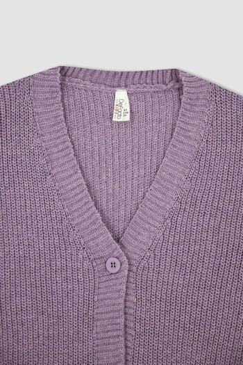 DeFacto Girl's Regular Fit V-Neck Knitwear Cardigan