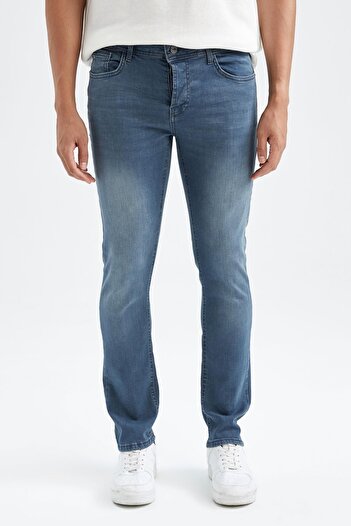 DeFacto Pantaloni de jeans cu talie obișnuită Pedro Slim Fit