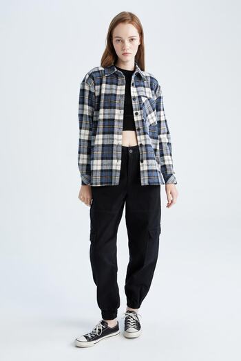 DeFacto Cool Shirt galléros hosszú ujjú ing