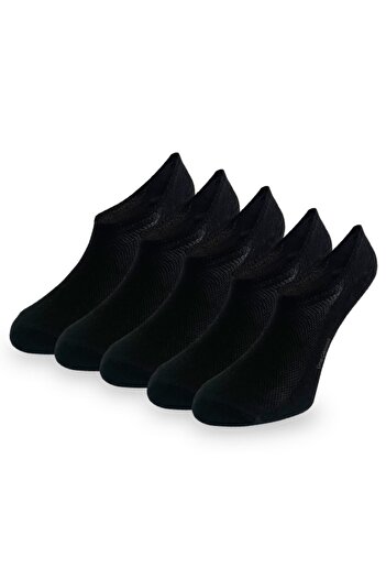 Çorap Çekmecesi Cotton Invisible / Sneakers Socks Black 5-Piece